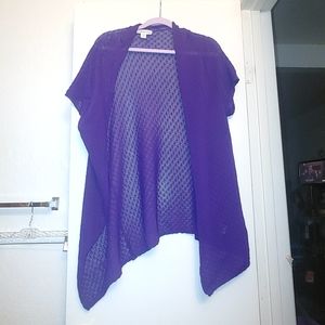 Coldwater Creek Purple Duster, Size 1X